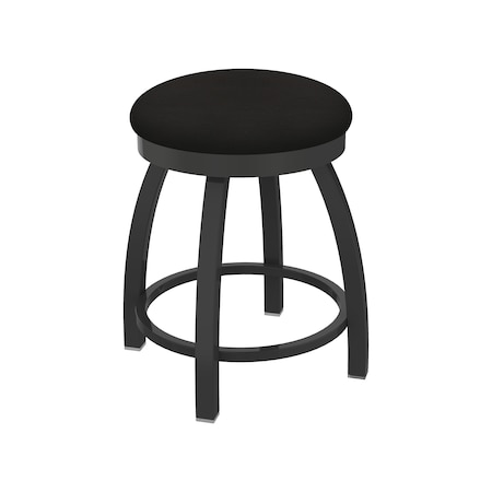 Holland Bar Stool Co 18" Swivel Vanity Stool, Pewter Finish, Canter Espresso Seat 80218PW003